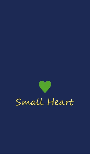 [LINE着せ替え] Small Heart *Navy+Green 2*の画像1