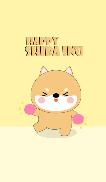 [LINE着せ替え] Happy Happy Shiba Inu Theme (jp)の画像1