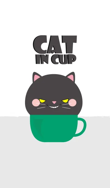 [LINE着せ替え] Black Cat in cup Theme (jp)の画像1