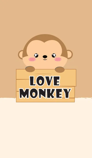 [LINE着せ替え] Simple Love Monkey Theme V.2 (jp)の画像1