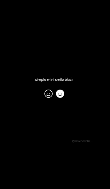 [LINE着せ替え] シンプル ミニ スマイル ブラックの画像1
