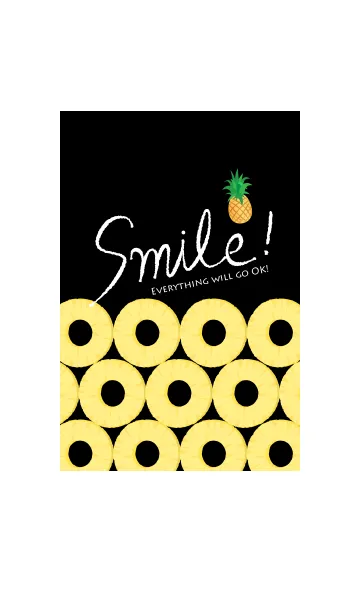[LINE着せ替え] smile pineapple blackの画像1