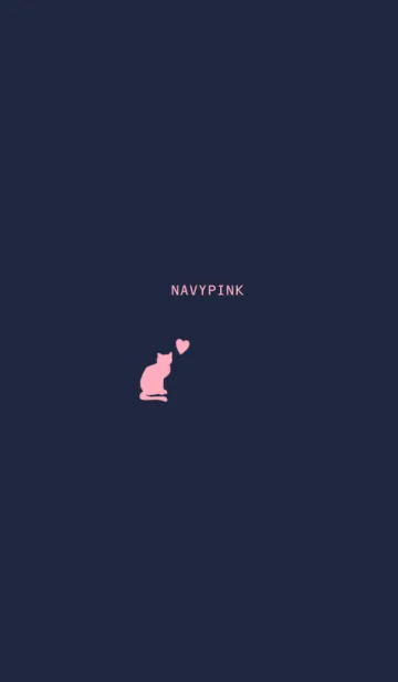 [LINE着せ替え] 猫。ネイビーとピンク。の画像1