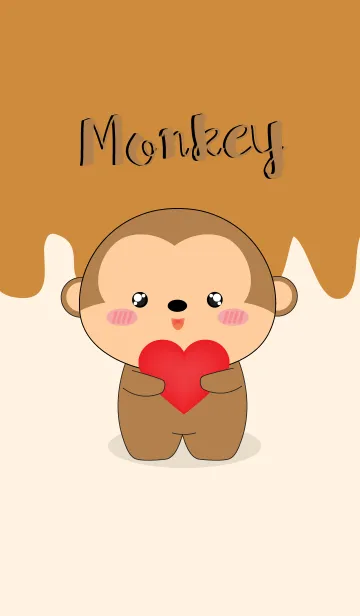 [LINE着せ替え] Love Love Cute Monkey (jp)の画像1