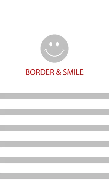 [LINE着せ替え] BORDER ＆ SMILE -GRAY 2-の画像1
