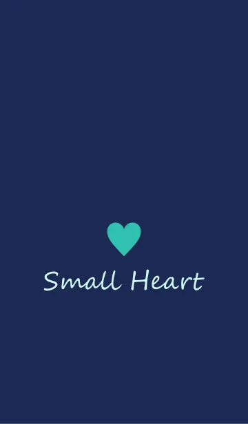 [LINE着せ替え] Small Heart *Navy+Mint 2*の画像1