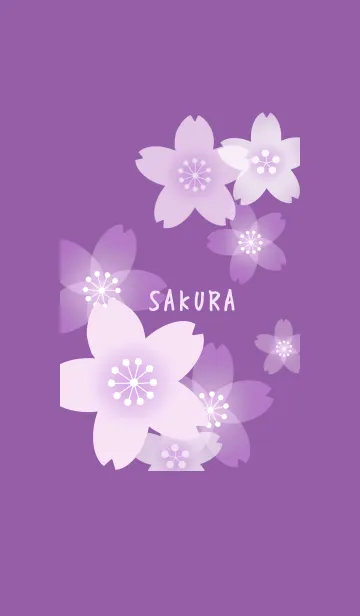 [LINE着せ替え] SAKURA Berry purpleの画像1