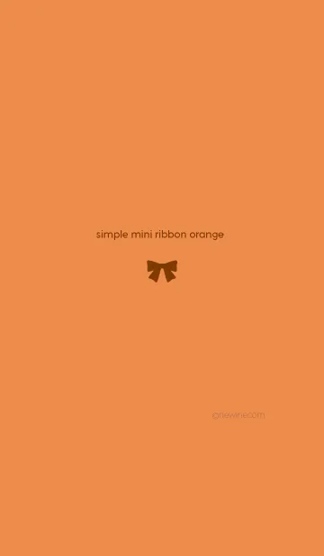 [LINE着せ替え] シンプル ミニ リボン オレンジの画像1