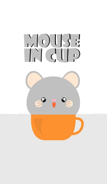 [LINE着せ替え] Gray Mouse in Cup Theme (jp)の画像1