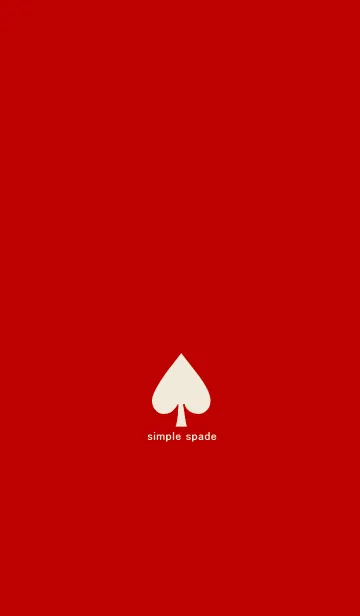 [LINE着せ替え] simple spade (red beige)の画像1