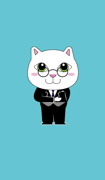 [LINE着せ替え] メイド猫の同僚の執事の画像1