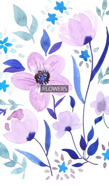 [LINE着せ替え] water color flowers_654の画像1