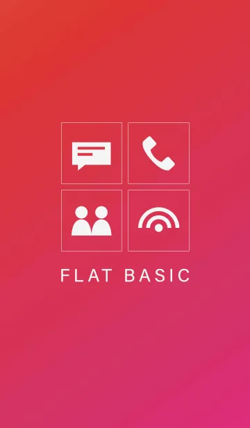 [LINE着せ替え] Flat Basic - Peachの画像1