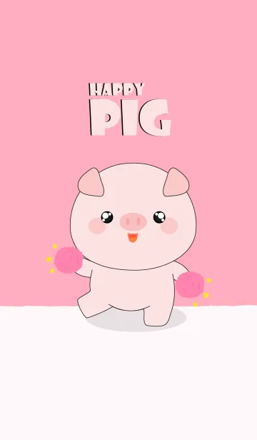 [LINE着せ替え] Happy Happy Pig Theme (jp)の画像1
