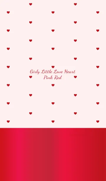 [LINE着せ替え] Girly Little Love Heart Pink Redの画像1