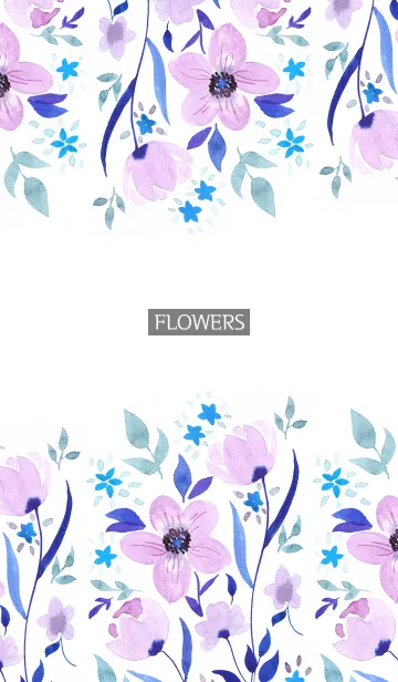 [LINE着せ替え] water color flowers_655の画像1