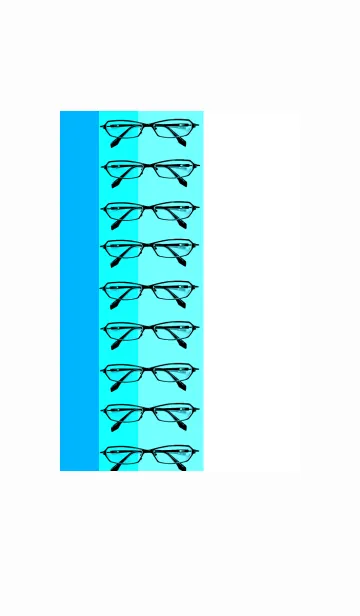 [LINE着せ替え] 青い空間のメガネの画像1