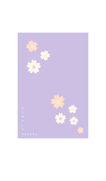 [LINE着せ替え] SIMPLE SAKURA -purple-の画像1
