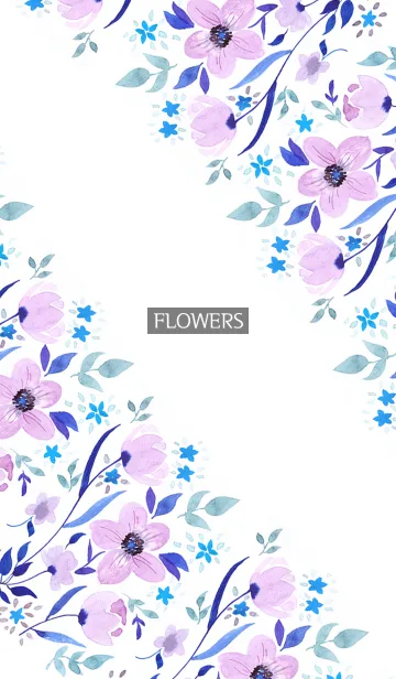 [LINE着せ替え] water color flowers_658の画像1