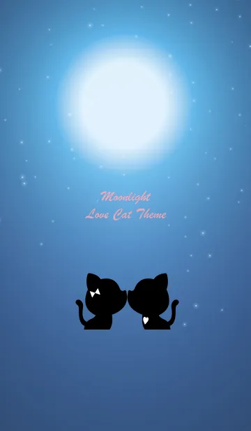 [LINE着せ替え] Moonlight LOVE CAT THEME 2.の画像1