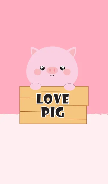 [LINE着せ替え] Simple Love Cute Pig Theme V.2 (jp)の画像1