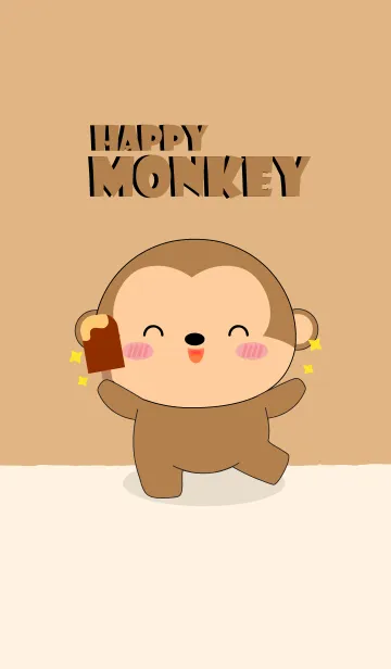 [LINE着せ替え] Happy Happy Monkey Theme (jp)の画像1