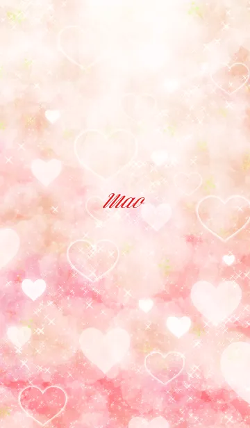 [LINE着せ替え] まお用ハートフル♥可愛いピンクの画像1