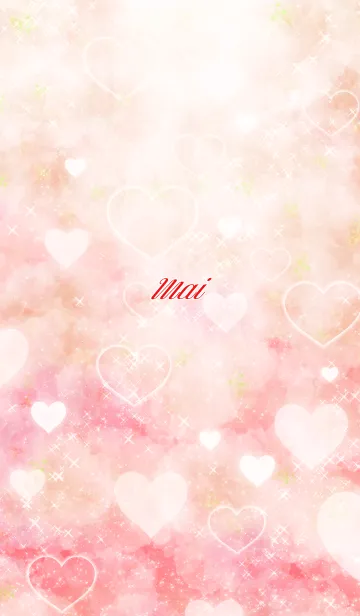 [LINE着せ替え] まい用ハートフル♥可愛いピンクの画像1