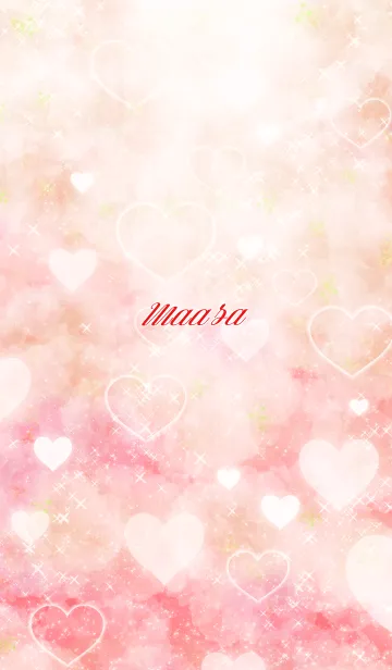 [LINE着せ替え] まあさ用ハートフル♥可愛いピンクの画像1