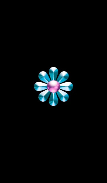 [LINE着せ替え] シンプル ブルーフラワー 青い花 No1-2の画像1