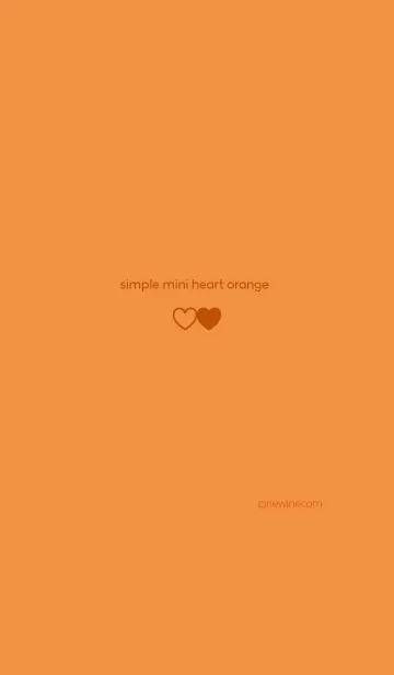 [LINE着せ替え] シンプル ミニ ハート オレンジの画像1