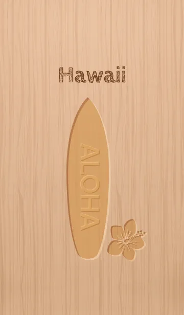 [LINE着せ替え] Wood grain Hawaii 2.の画像1