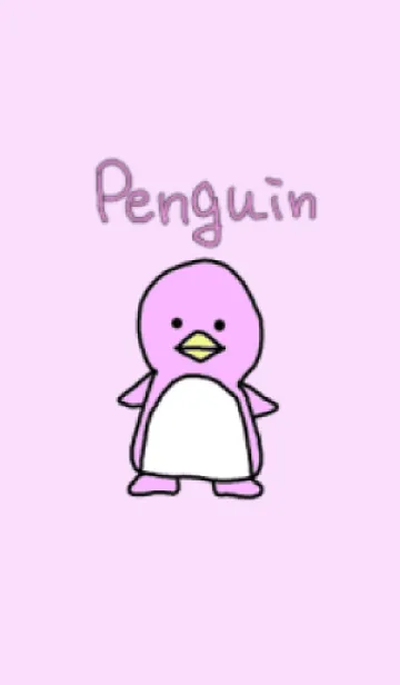 [LINE着せ替え] ゆるペンギン(ピンク)の画像1