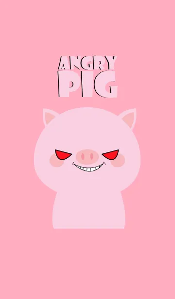 [LINE着せ替え] Angry Cute Pig Face Theme (jp)の画像1