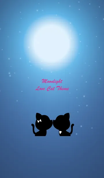 [LINE着せ替え] Moonlight LOVE CAT THEME 4.の画像1