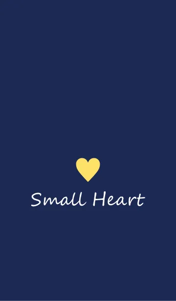 [LINE着せ替え] Small Heart *Navy+Yellow3*の画像1