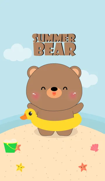 [LINE着せ替え] Summer Bear Theme (jp)の画像1