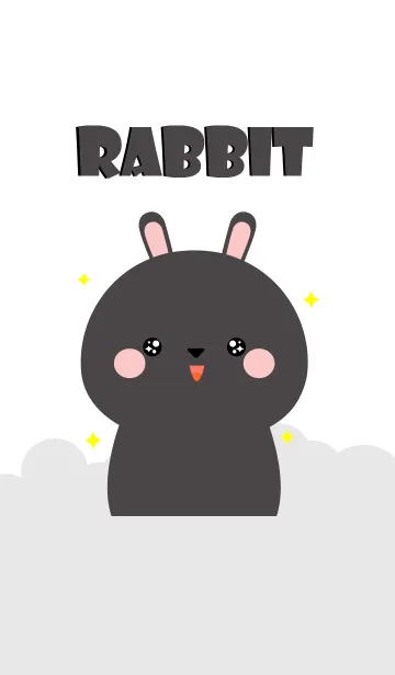 [LINE着せ替え] Petty Black Rabbit Theme (jp)の画像1