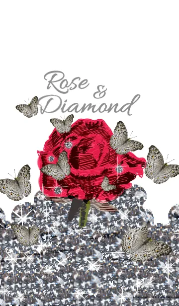 [LINE着せ替え] Rose ＆ Diamondの画像1