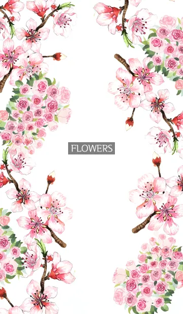 [LINE着せ替え] water color flowers_662の画像1
