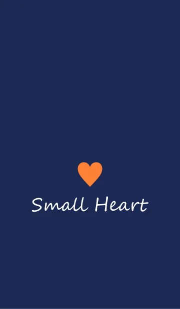 [LINE着せ替え] Small Heart *Navy+Orange3*の画像1