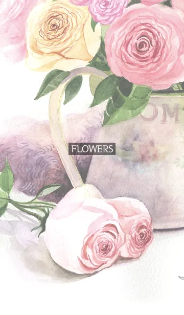 [LINE着せ替え] water color flowers_665の画像1