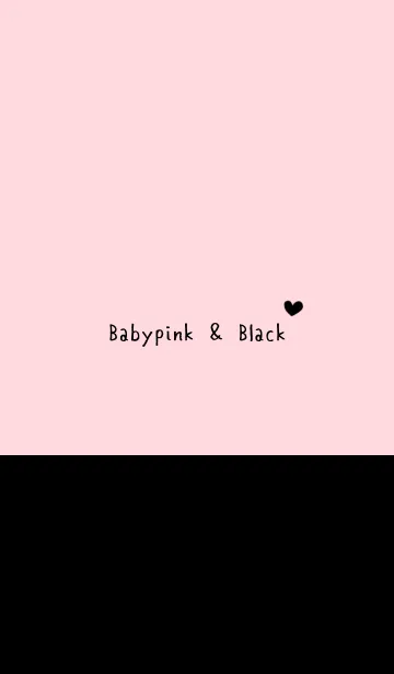 [LINE着せ替え] ベビーピンク＆ブラックの画像1