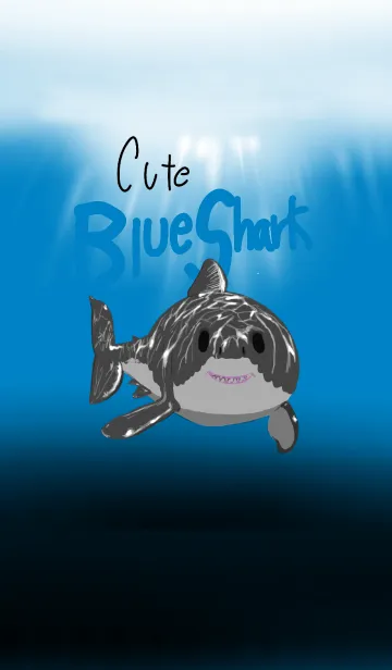 [LINE着せ替え] Cute Blue Sharkの画像1