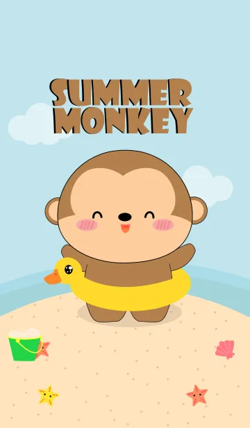 [LINE着せ替え] Summer Monkey Theme (jp)の画像1