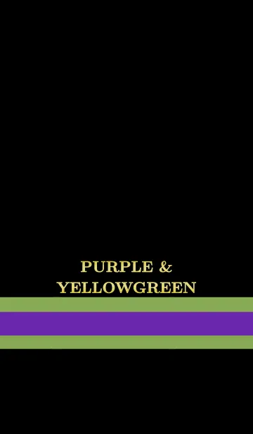 [LINE着せ替え] 3ライン 紫×黄緑の画像1