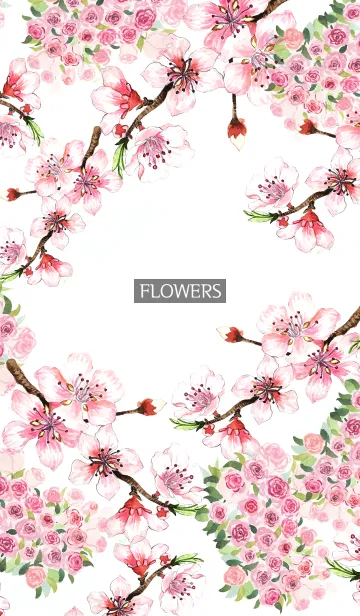 [LINE着せ替え] water color flowers_660の画像1