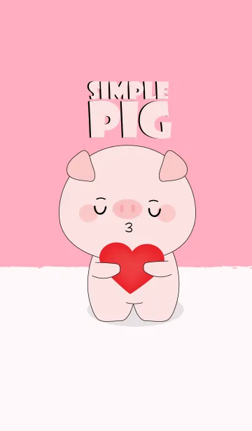 Simple Love Cute Pig (jp)の着せ替えメイン画像