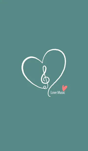 [LINE着せ替え] LOVE MUSIC ～ハート音記号の画像1