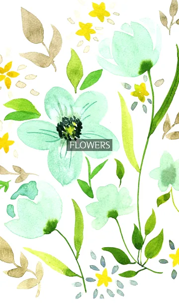 [LINE着せ替え] water color flowers_666の画像1